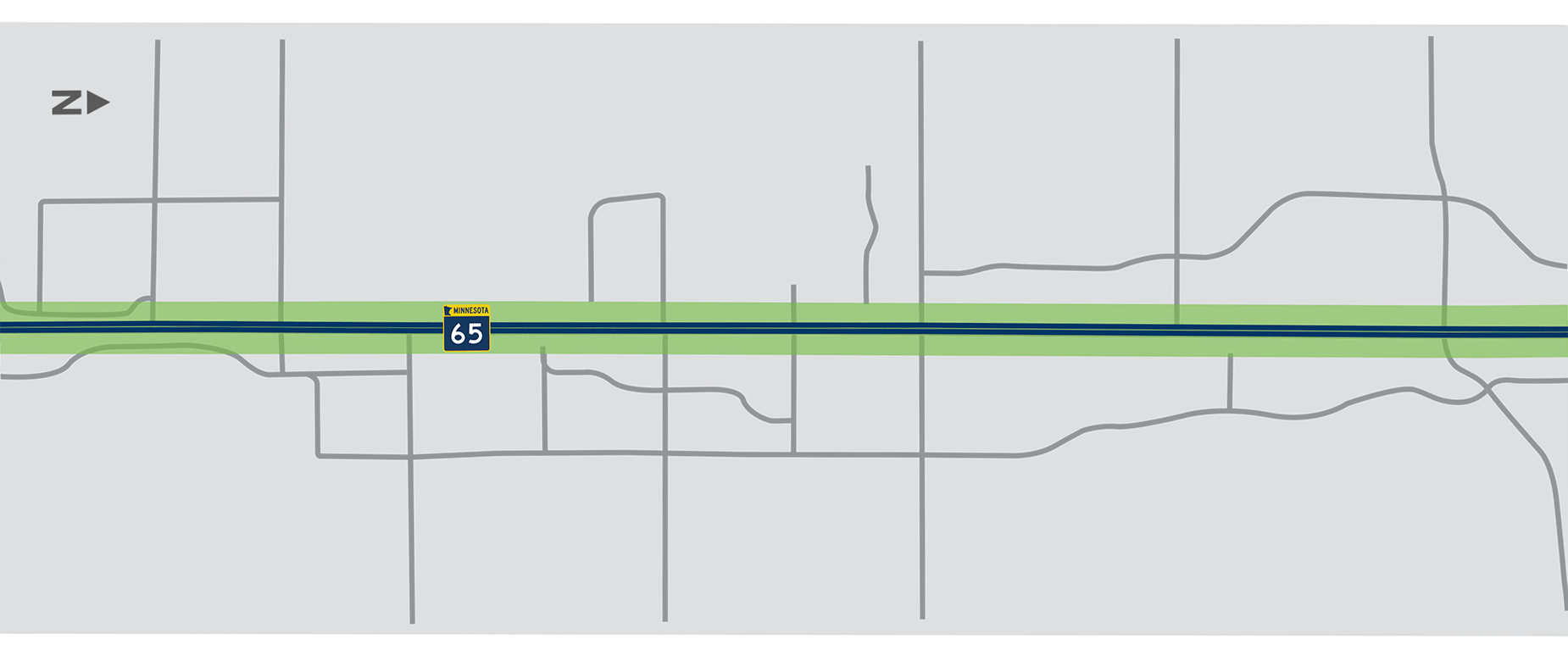 Map showing the area of section 1