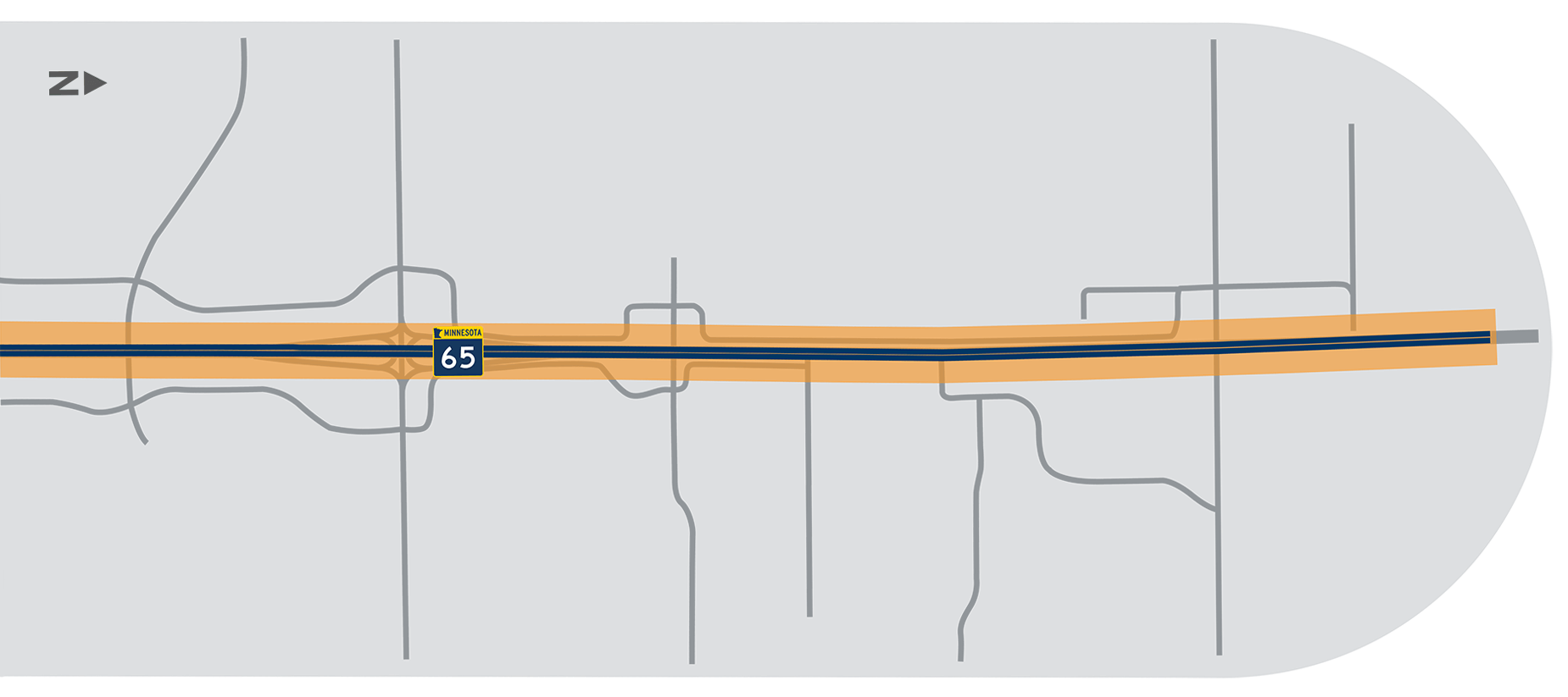 Map showing the area of section 1