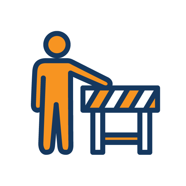 Project process and check-point icon